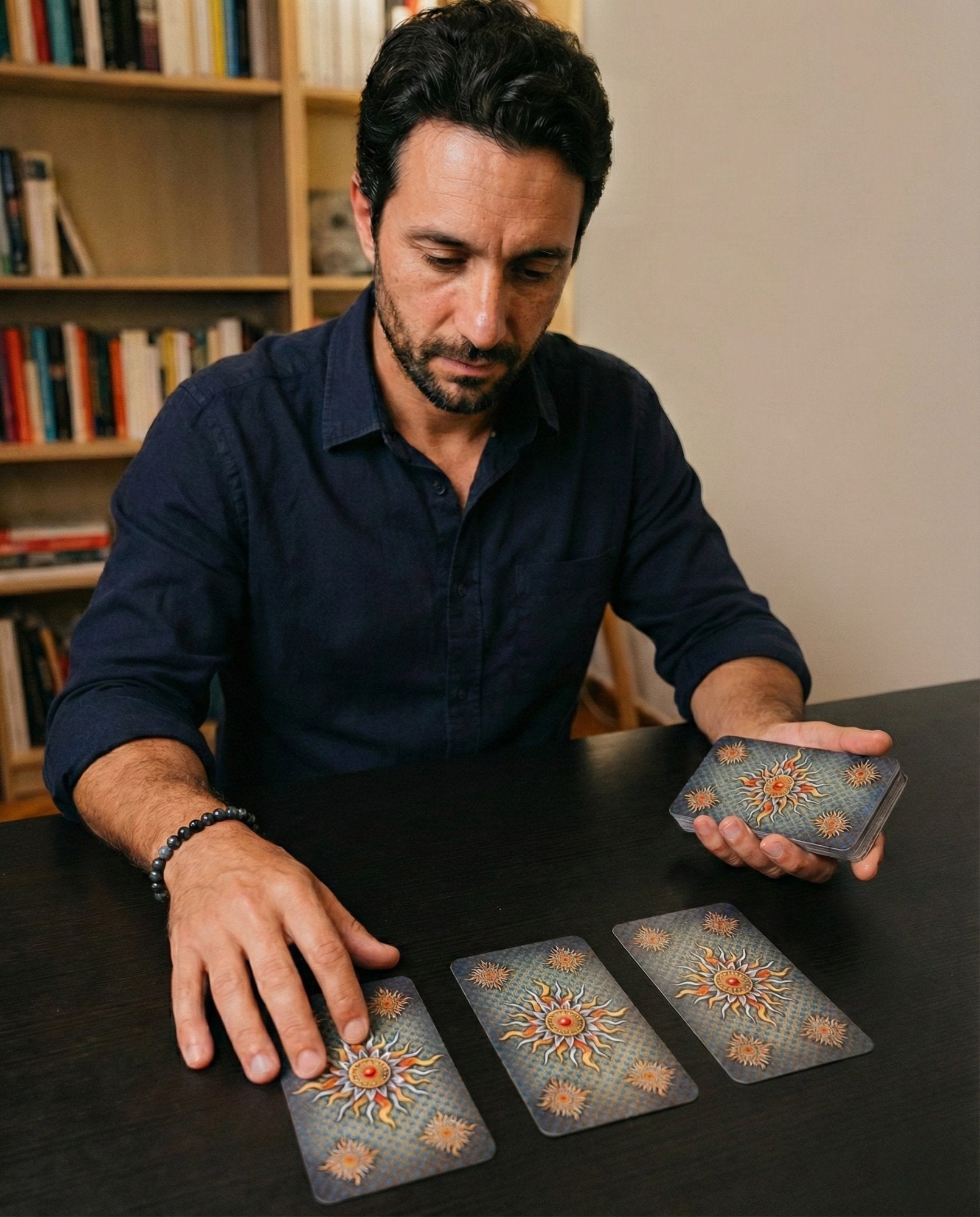 Matthew reading tarot cards